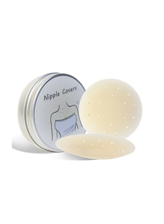 Upgraded breathability Silicone nipple covers reusable ultra soft self adhesive breast covers with storage box for women, Material safety - Image 1